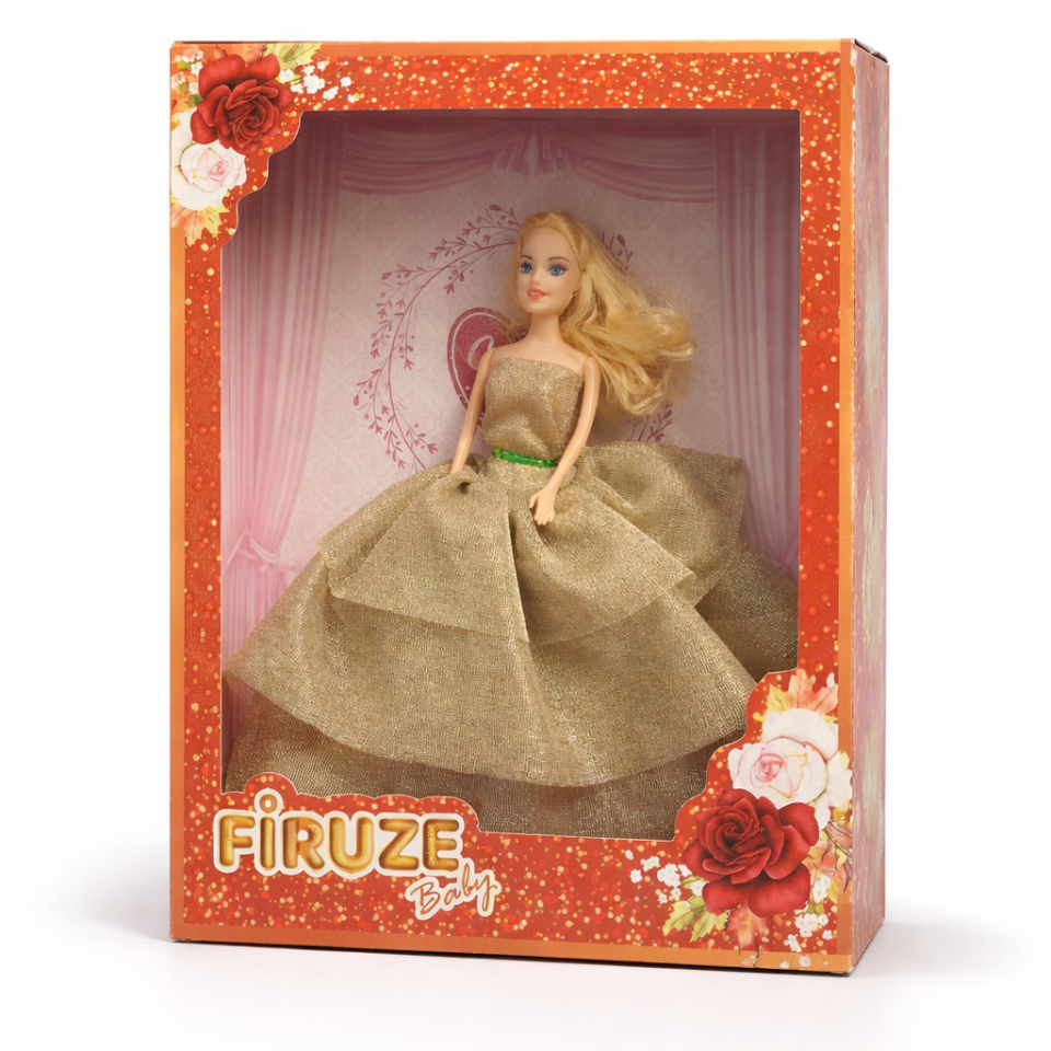 Altın Işıltılı Prenses Bebek 28cm