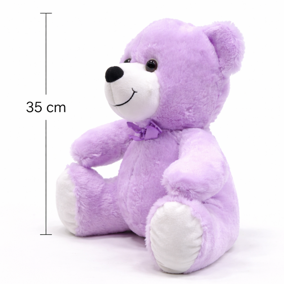 Mor Peluş Ayıcık – Sevgiliye Özel Kaliteli Peluş Oyuncak Ayı - 35CM - Sevgililer Günü Hediyesi 35CM