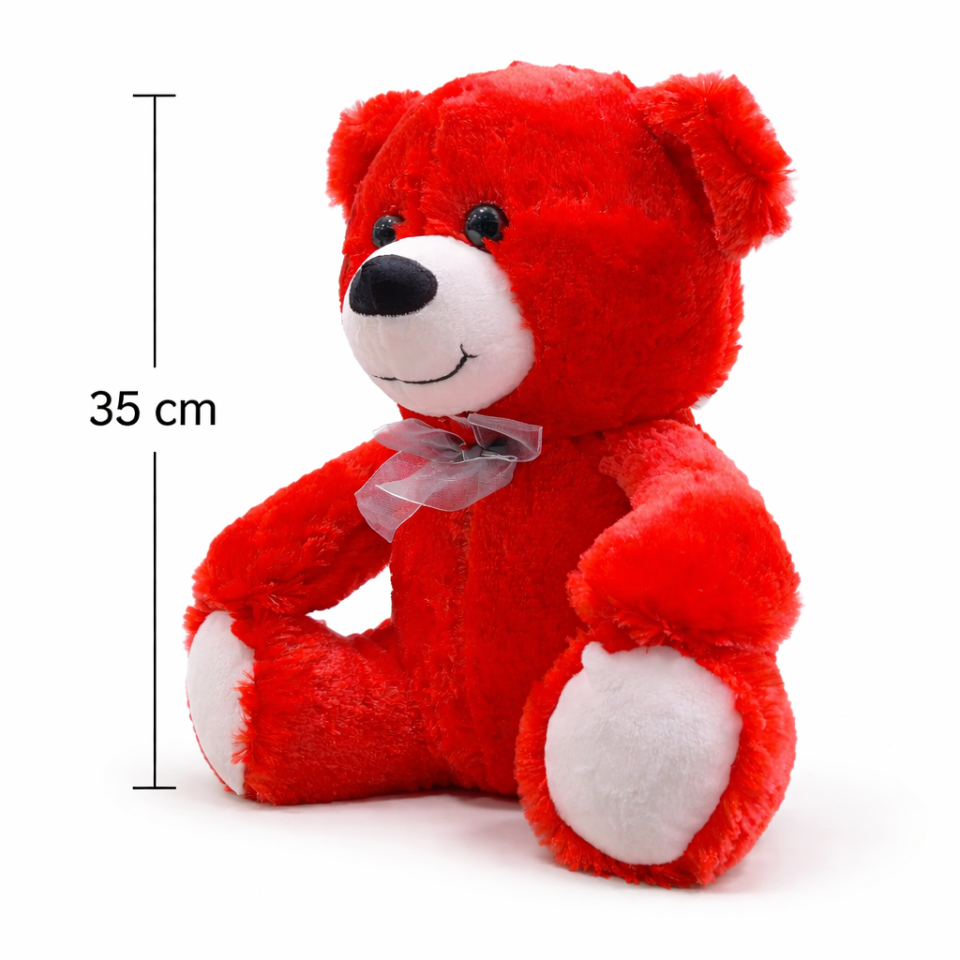 kırmızı Peluş Ayıcık – Sevgiliye Özel Kaliteli Peluş Oyuncak Ayı - 35CM - Sevgililer Günü Hediyesi 35CM