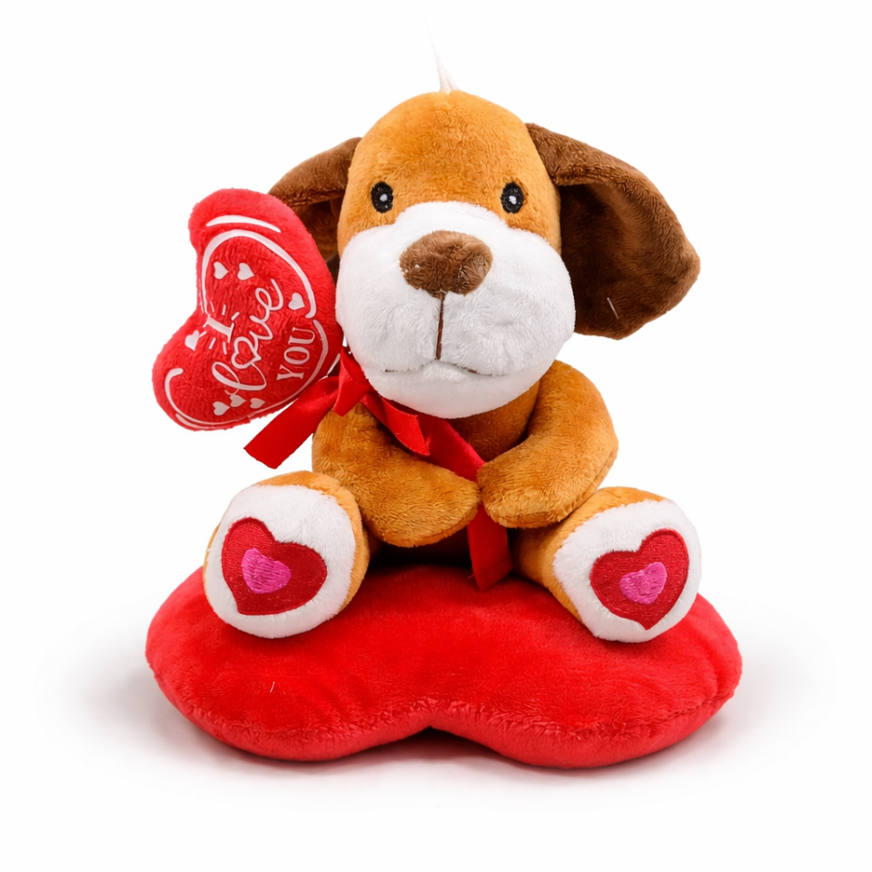 Sevgi Dolu Peluş Köpek - 19 CM