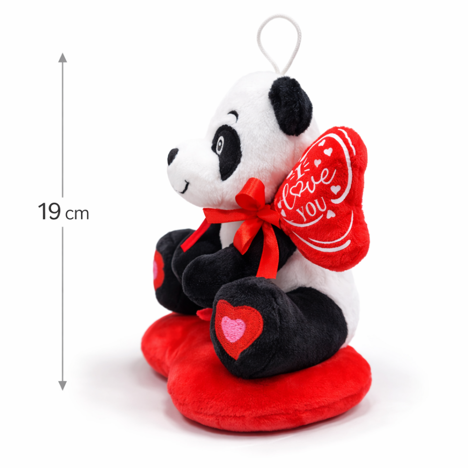 Sevimli Kalpli Panda - Aşk Dolu - 19 CM