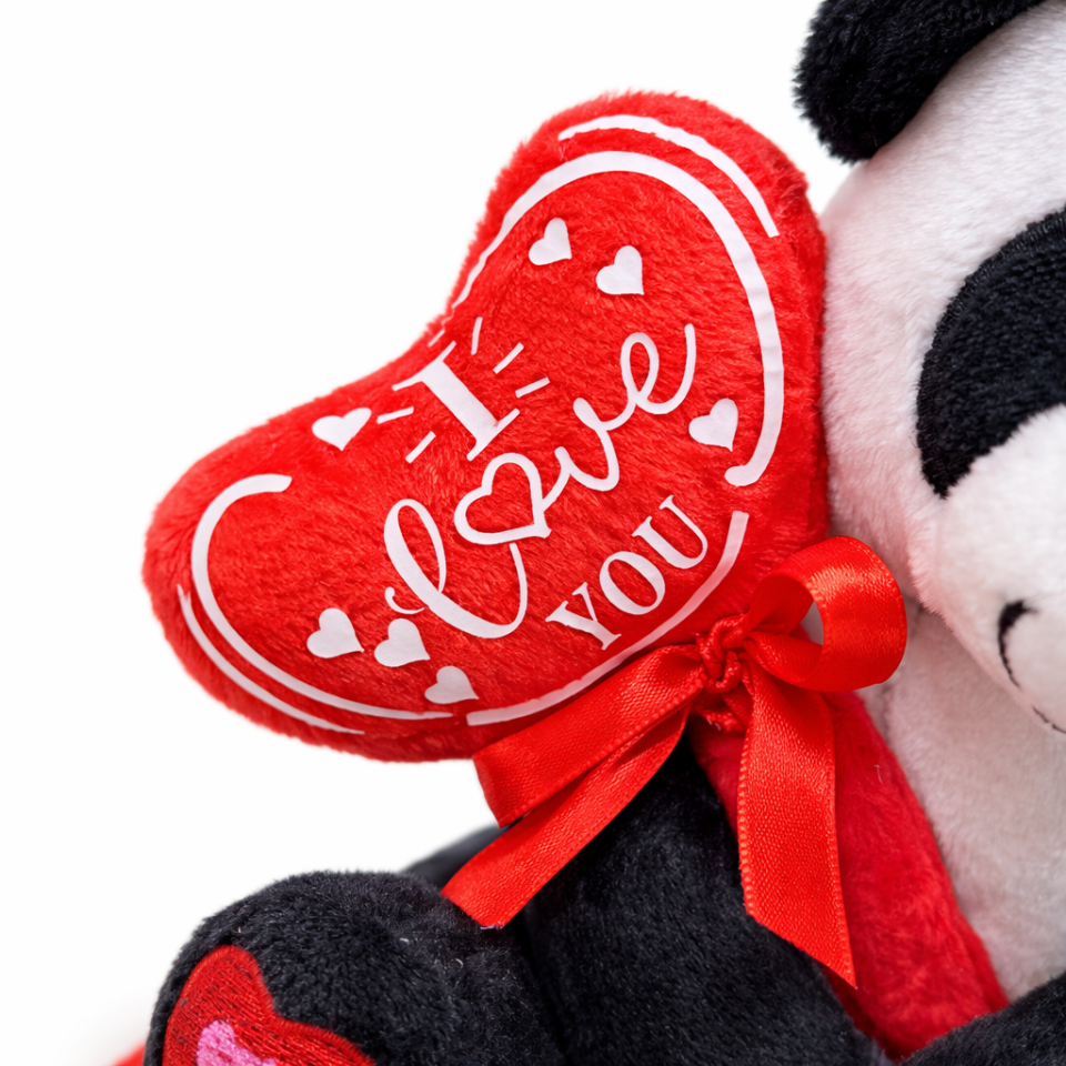 Sevimli Kalpli Panda - Aşk Dolu - 19 CM