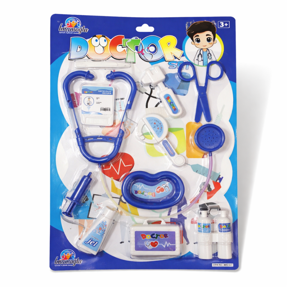 Çocuk Doktor Seti – 10 Parça - Mavi