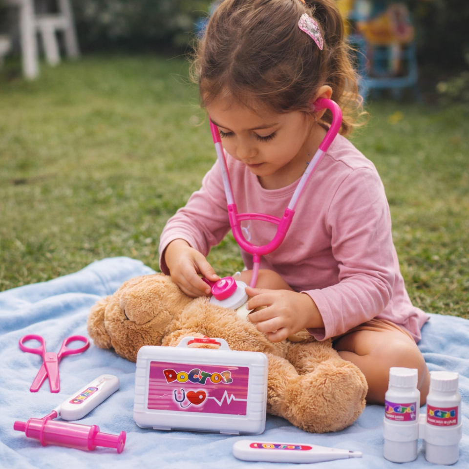 Çocuk Doktor Seti – 10 Parça - Pembe