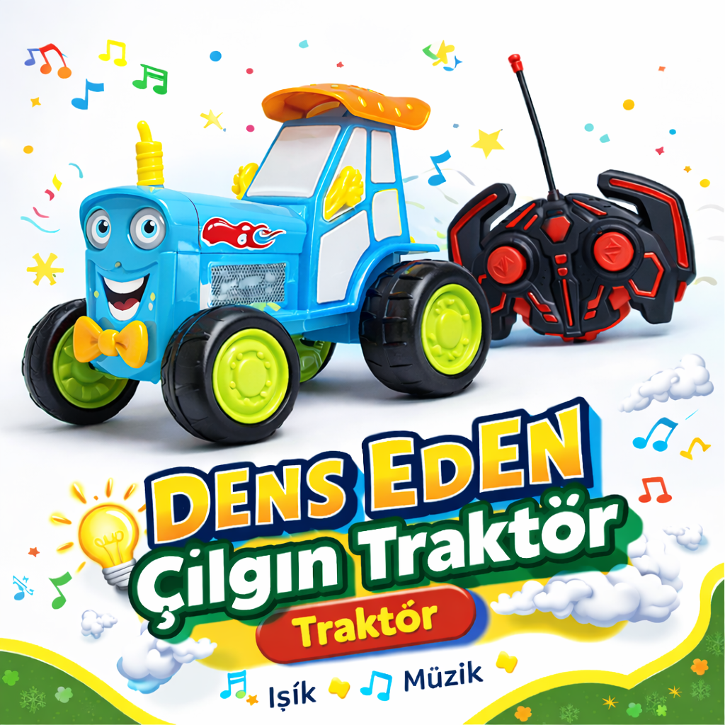 Dans Eden Çılgın Traktör - Kumandalı Mavi