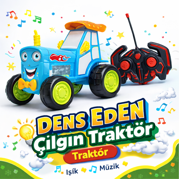 Dans Eden Çılgın Traktör - Kumandalı Mavi