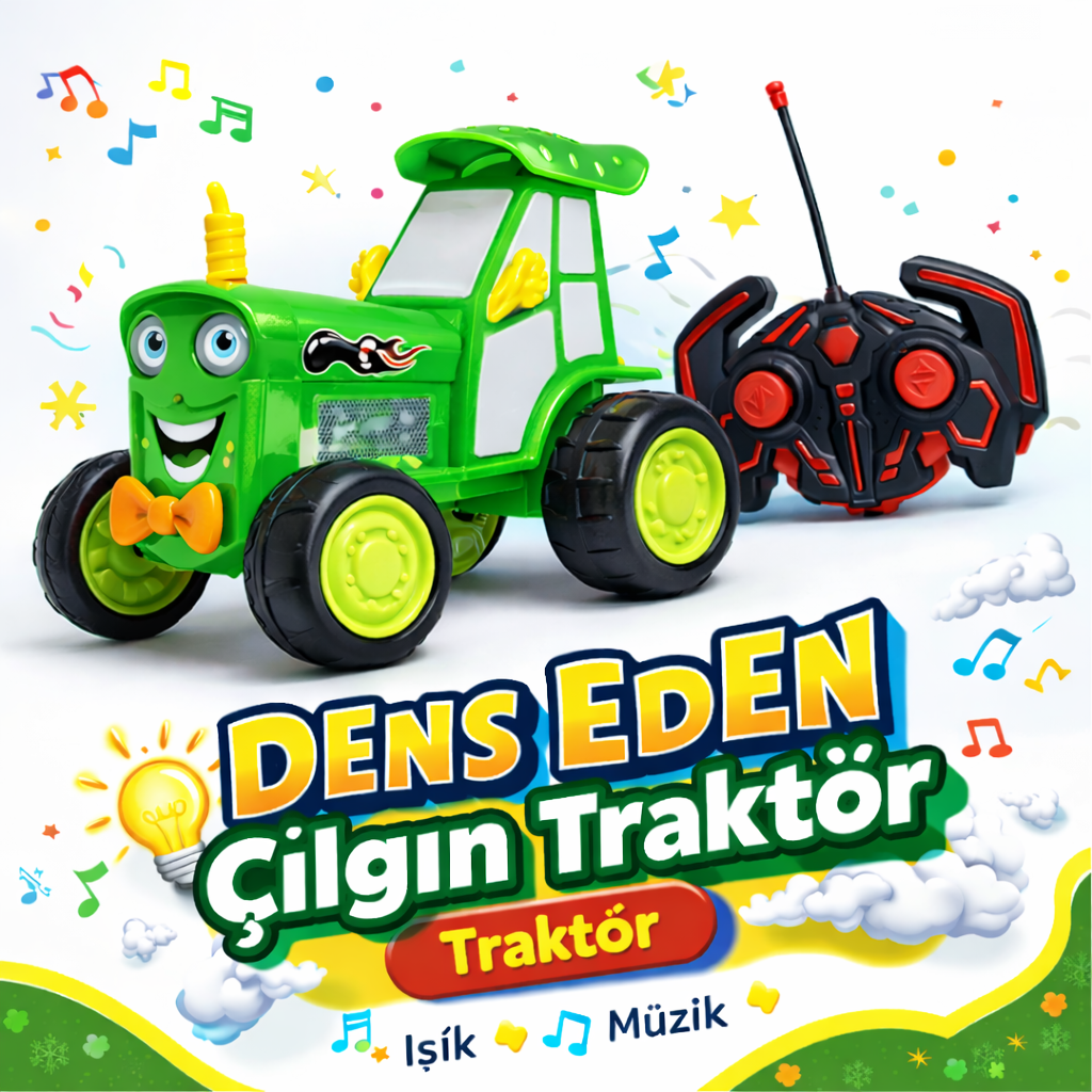 Dans Eden Çılgın Traktör - Kumandalı Yeşil
