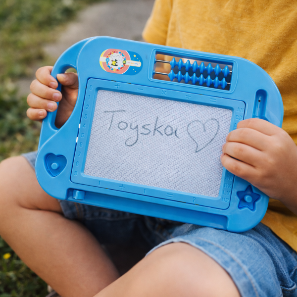 Manyetik Yaz-Sil Eğitim Tahtası - Eğitici ve Eğlenceli Mavi