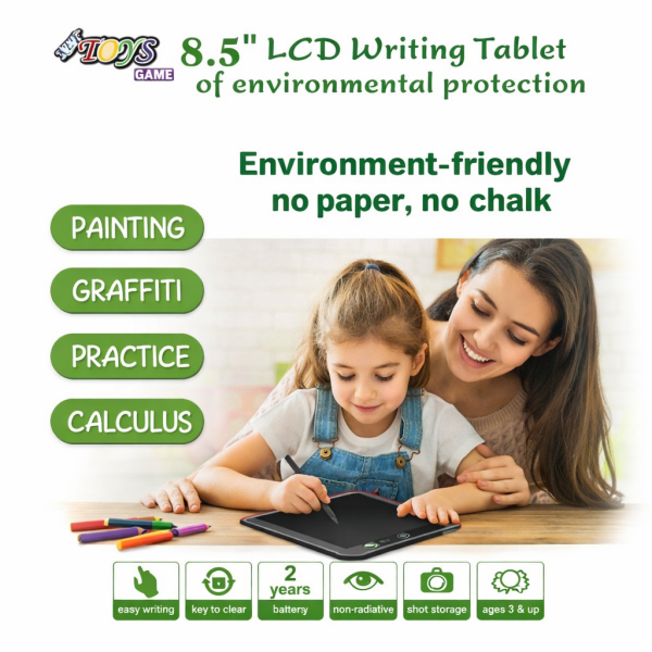 Eğitici LCD Yaz-Sil Tablet - Kalemli Dijital Çizim Tableti Yazı