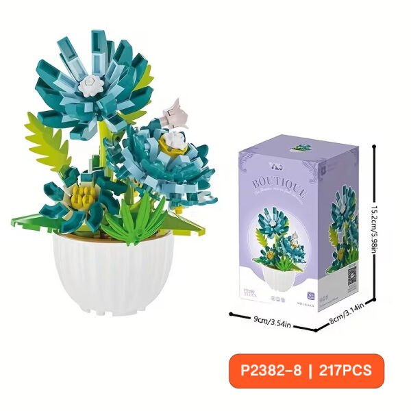 Yapım Çiçek Saksısı Seti - Dekoratif Yap-Boz Çiçek -