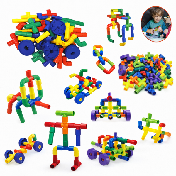 Eğitici Boru Lego Yapı Oyuncak Seti – 72 Parça