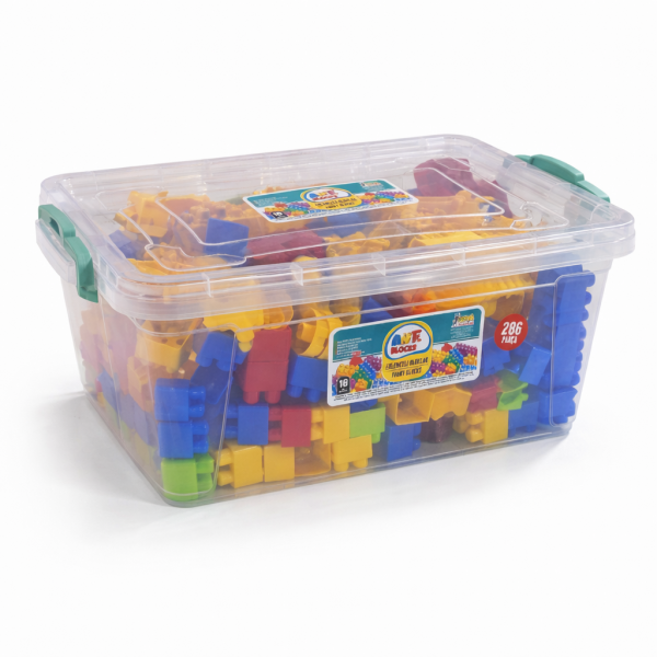 Eğitici Renkli Blok Oyuncak Seti –  ( 286 Parça Yapı Seti )