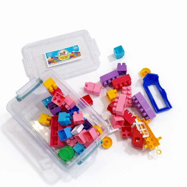 Eğitici Renkli Blok Oyuncak Seti –  ( 52 Parça Yapı Seti )