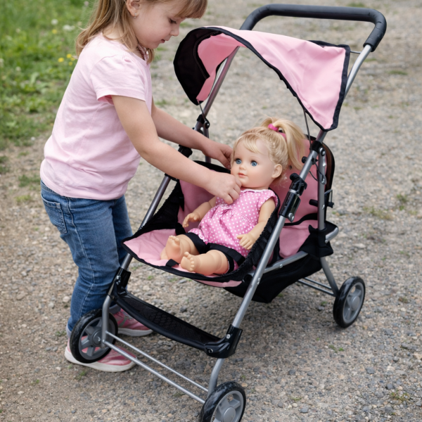 Katlanabilir Gölgelikli Oyuncak Bebek Arabası - Oyuncak Puset