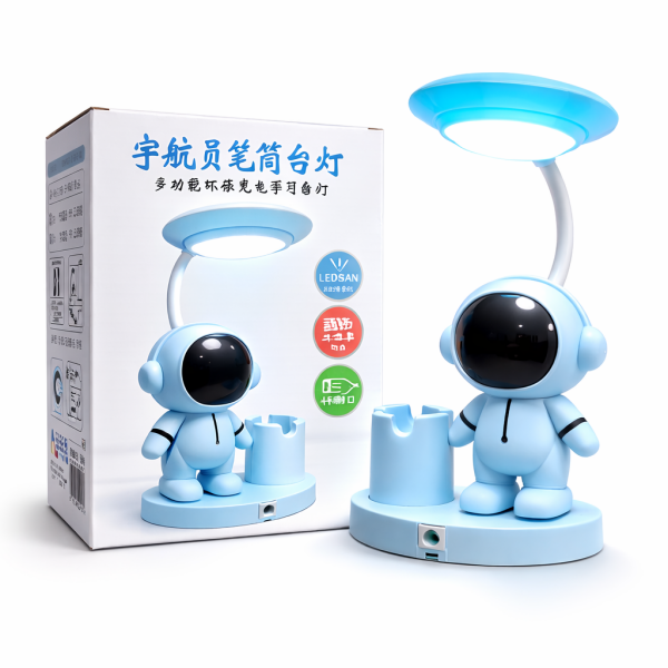 Astronot Figürlü LED Masa Lambası - USB Şarjlı -
