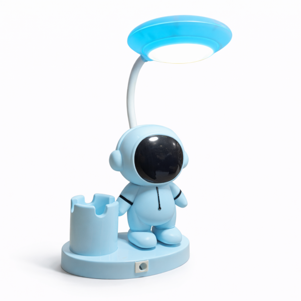Astronot Figürlü LED Masa Lambası - USB Şarjlı - Mavi