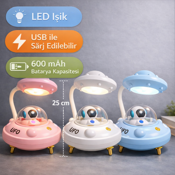 AstroLight UFO Şarjlı Masa Lambası -