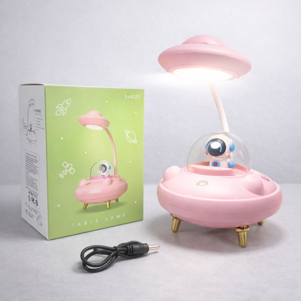 AstroLight UFO Şarjlı Masa Lambası - Pembe