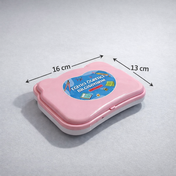 Mini Eğitici Laptop – Türkçe Öğrenim Haritalı - Oyuncak Bilgisayar Pembe