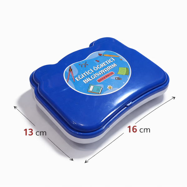 Mini Eğitici Laptop – Türkçe Öğrenim Haritalı - Oyuncak Bilgisayar Mavi