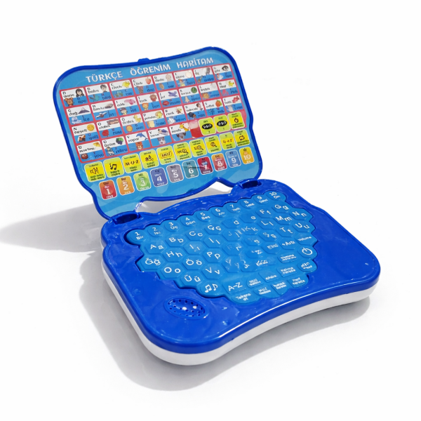 Mini Eğitici Laptop – Türkçe Öğrenim Haritalı - Oyuncak Bilgisayar Mavi