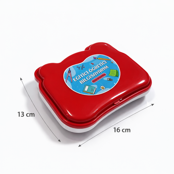 Mini Eğitici Laptop – Türkçe Öğrenim Haritalı - Oyuncak Bilgisayar Kırmızı