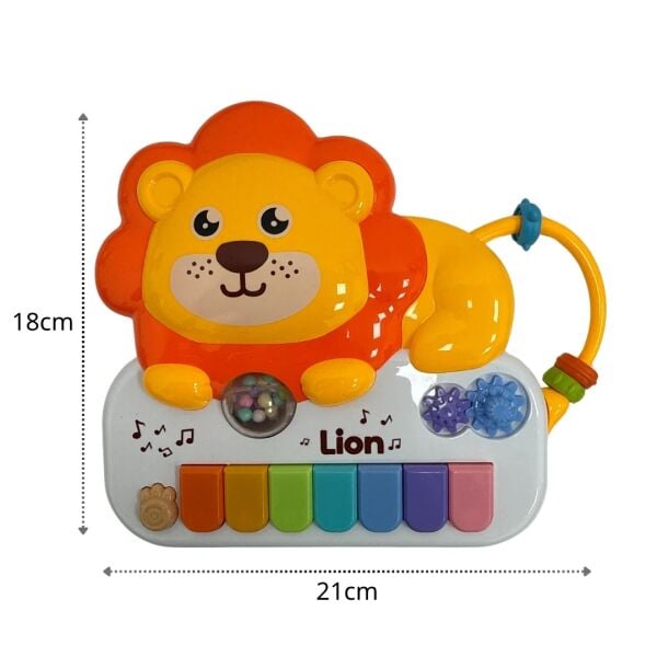 Eğitici Aslan Piyano Oyuncağı - Işıklı, Sesli -