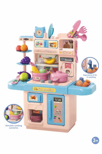 Buhar Çıkaran Işıklı Musluklu Mutfak Oyuncağı