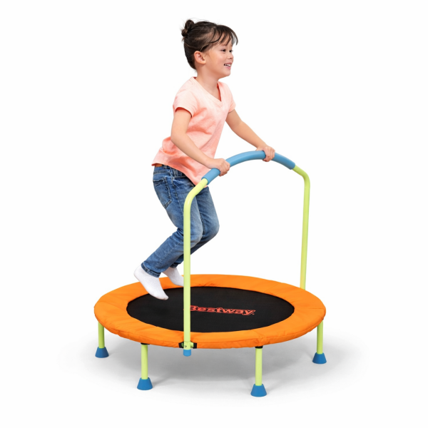 Mini Çocuk Trambolini – Tutma Kollu Güvenli Zıplama Trambolini 91CM x 96CM