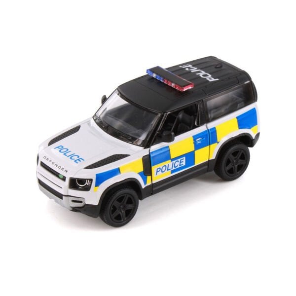 Kinsmart Land Rover Defender 110 Polis Arabası 1:36 13CM Die-Cast Metal Model Araba