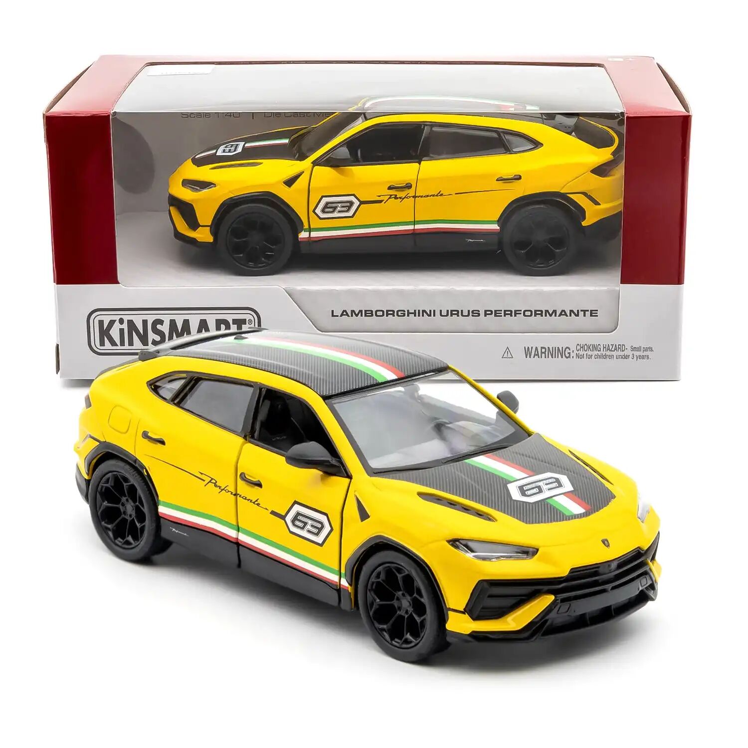 Lamborghini Urus Performante 1:40 Die Cast Metal Oyuncak Araba Sarı