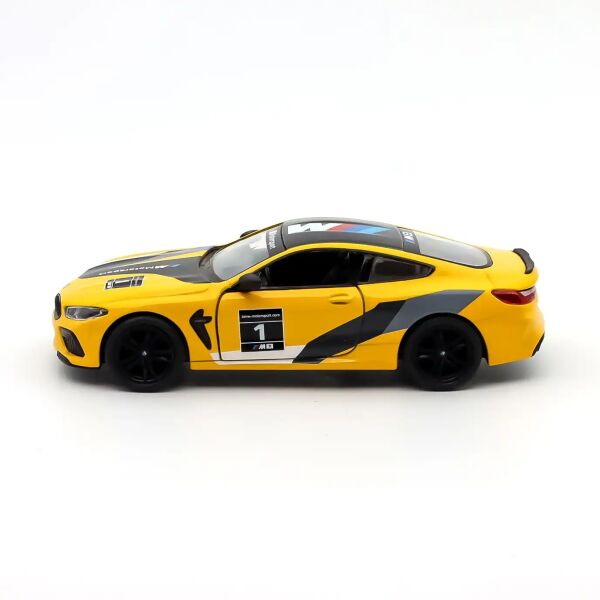 BMW M8 Competition Coupe 1:38 Die-Cast Metal Model Araba Sarı