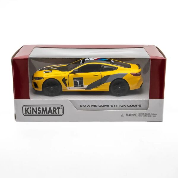 BMW M8 Competition Coupe 1:38 Die-Cast Metal Model Araba Sarı