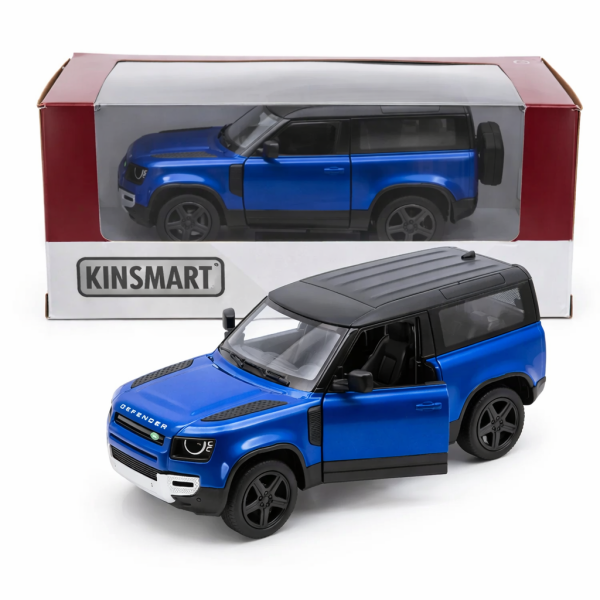 Kinsmart Land Rover Defender 90 Die Cast Model Araba 1:36 Lisanslı Mavi