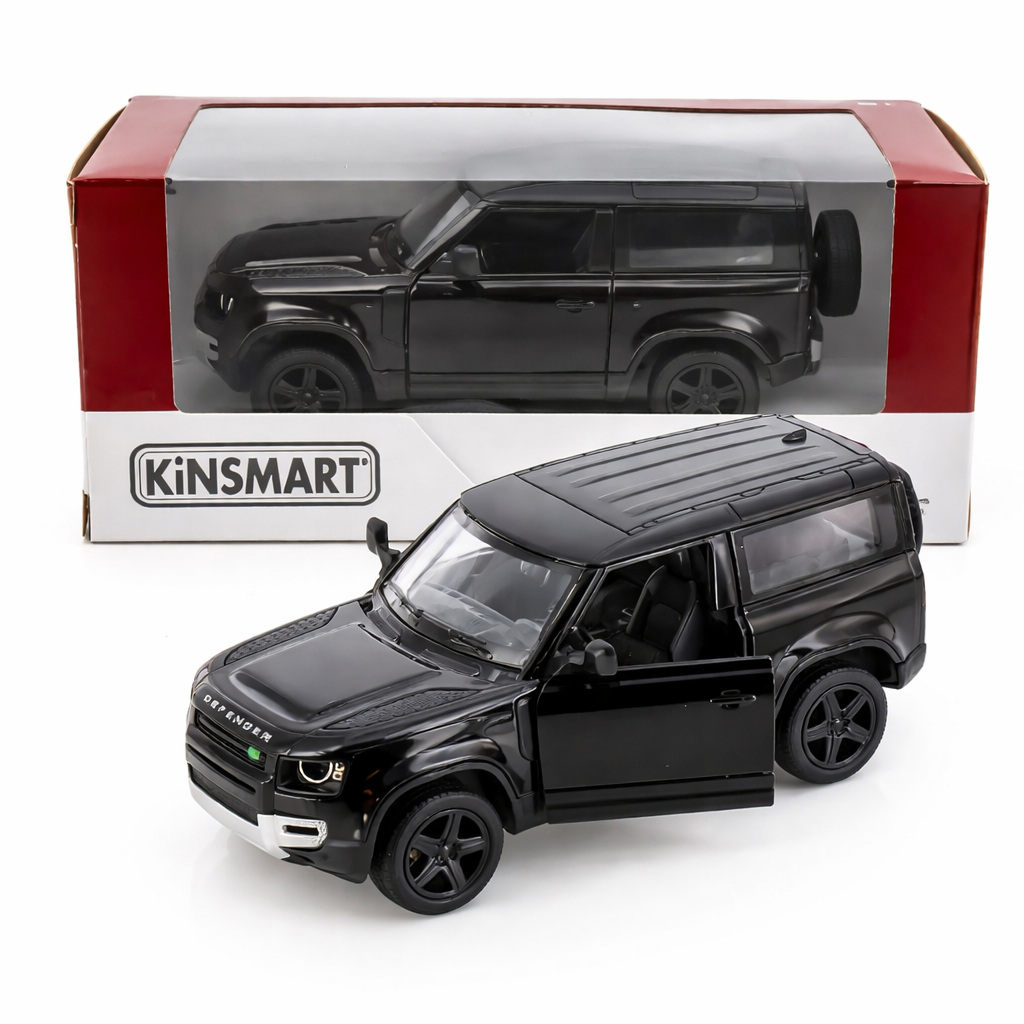 Kinsmart Land Rover Defender 90 Die Cast Model Araba 1:36 Lisanslı Siyah