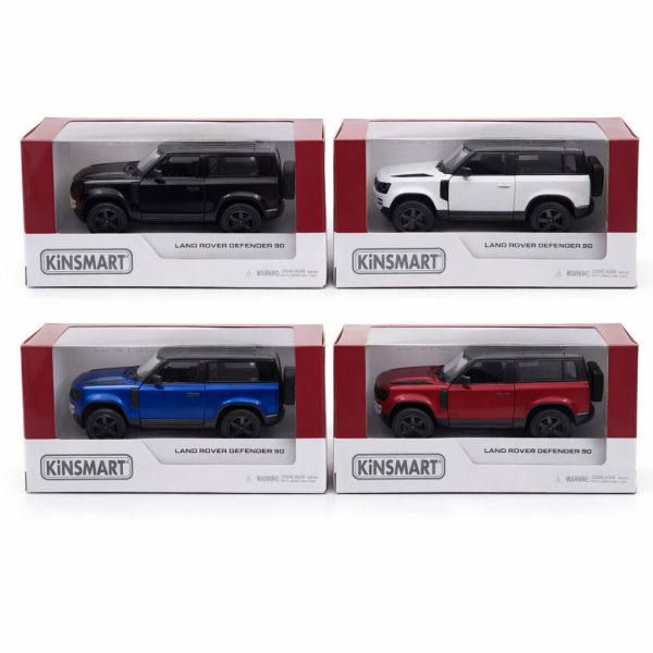Kinsmart Land Rover Defender 90 Die Cast Model Araba 1:36 Lisanslı Siyah