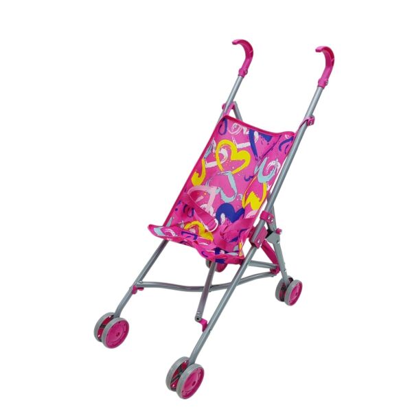 Katlanabilir Gölgelikli Oyuncak Bebek Arabası - Oyuncak Puset