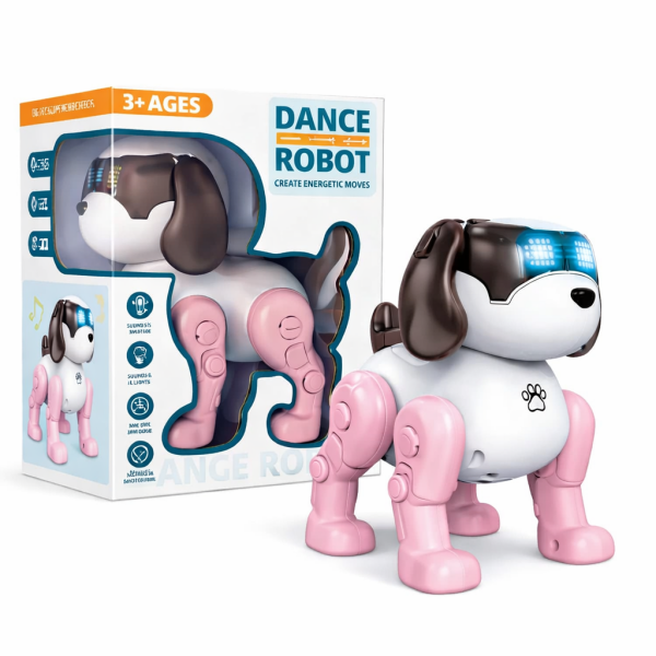 Dans Eden Işıklı ve Müzikli Robot Köpek Oyuncağı Pembe