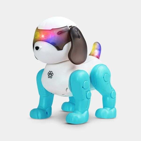Dans Eden Işıklı ve Müzikli Robot Köpek Oyuncağı Mavi