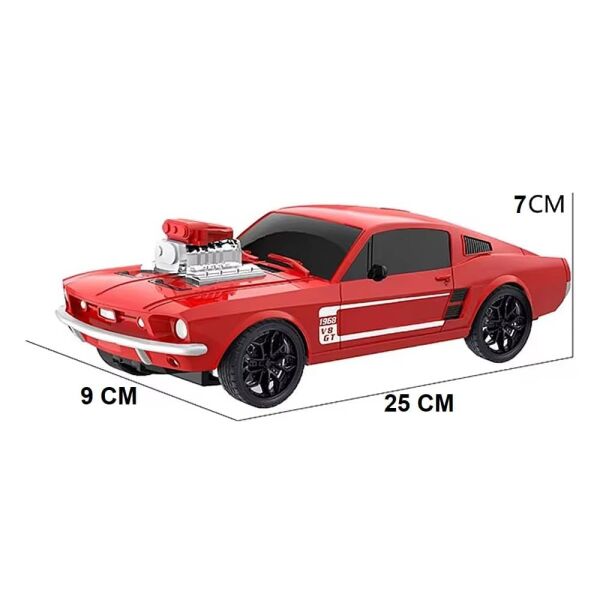 V8 GT1968 Uzaktan Kumandalı Araba 1:16 Şarjlı RC Araba Kırmızı