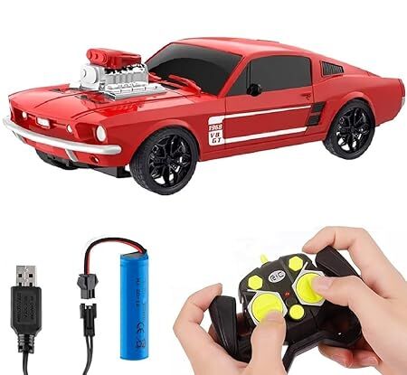 V8 GT1968 Uzaktan Kumandalı Araba 1:16 Şarjlı RC Araba Kırmızı
