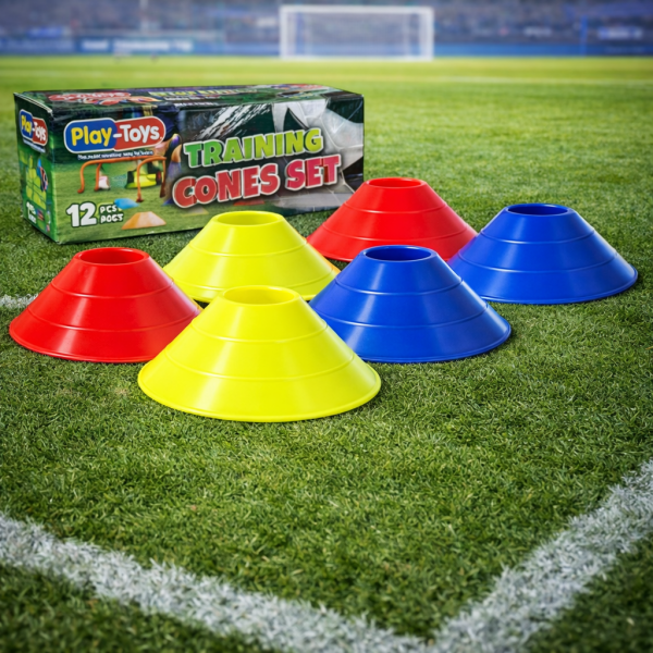 Futbol Antrenman Çanağı 12’li Set (16 cm) – Renkli & Dayanıklı Mavi