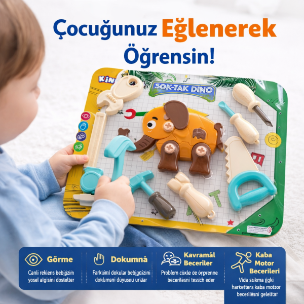 Küçük Mühendis Sevimli Fil  Sök Tak Eğitici Oyuncak Seti