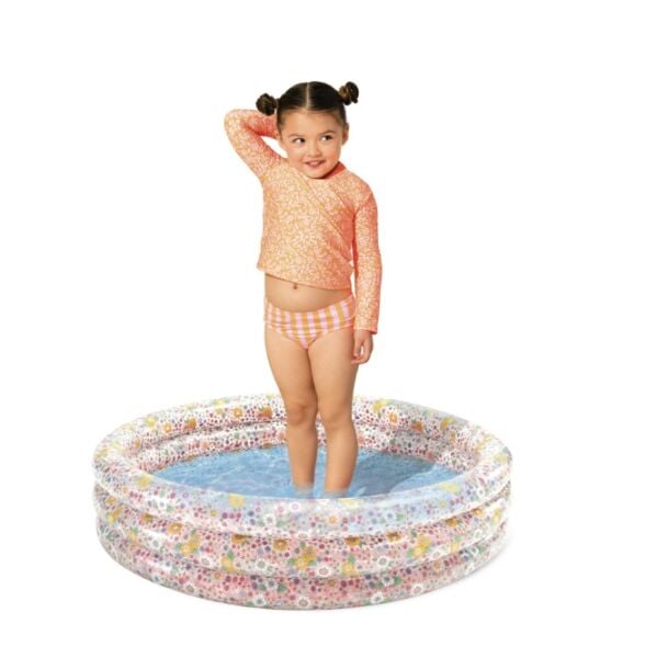 3 Boğumlu Çiçek Desenli Bebek Havuzu 86x25cm