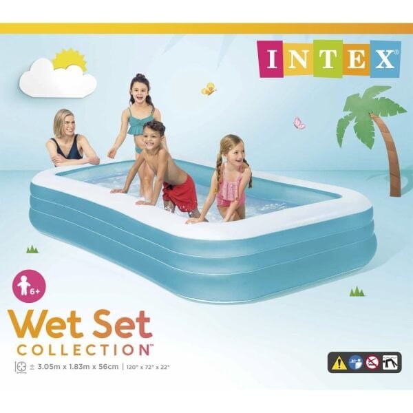 Dikdörtgen Parti Aile Havuzu 305x183x56 cm