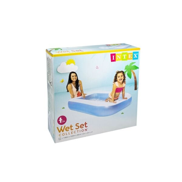 Yumuşak Tabanlı Kare Havuz 166x100x25 cm