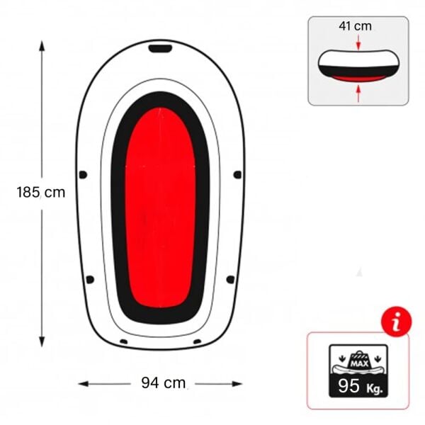 Explorer Bot 200 Set (Kürek Pompa) 185x94x41 cm