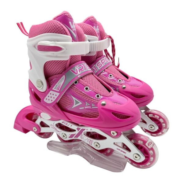 Vardem Işıklı Ayarlanabilir (Alıştırma ve Sıralı) Paten L (38-41) Pembe