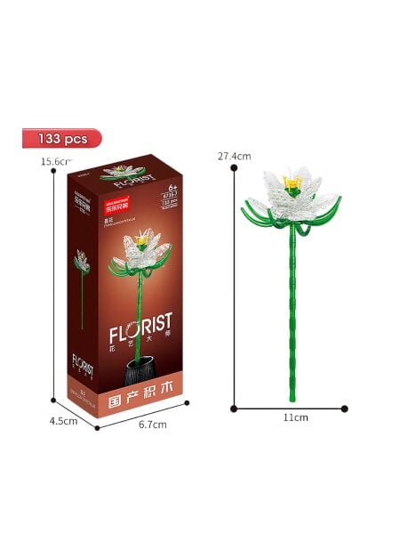 Renkli Işıklı Çiçek Yapım Seti - EPIPHYLLUM OXYPETALUM 133 Parça