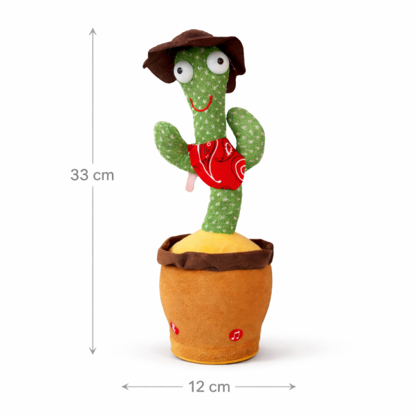 Konuşan Dans Eden Kaktüs Işıklı Saksı Peluş Oyuncak Cactus Toy